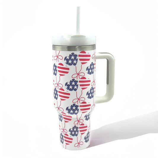 Americana Heart Balloons 40 oz Tumbler