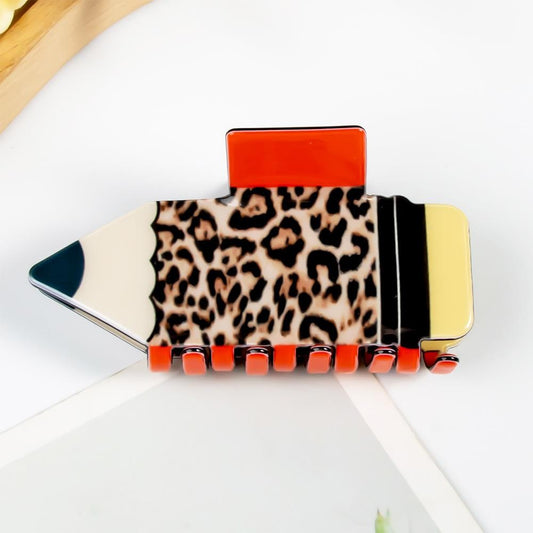 Animal Print Pencil Hair Clip