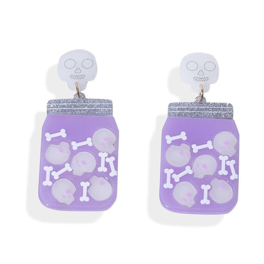Jar of Skulls Earrings