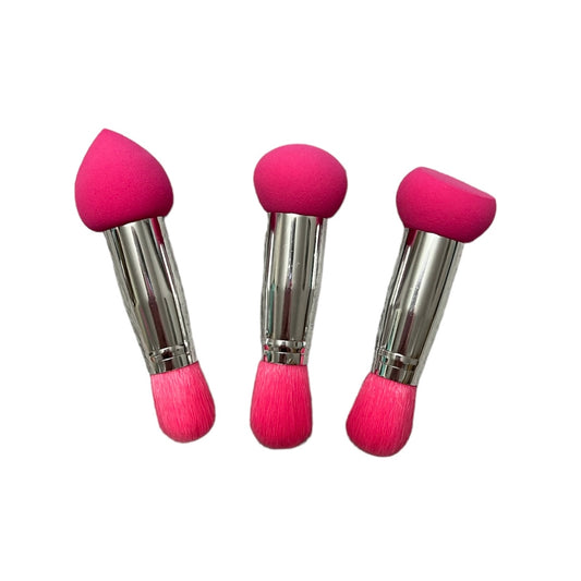 Makeup Sponge & Brush - Hot Pink