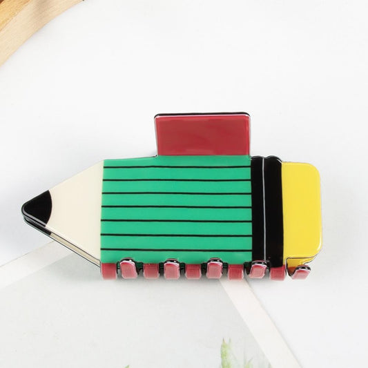 Green Pencil Hair Clip