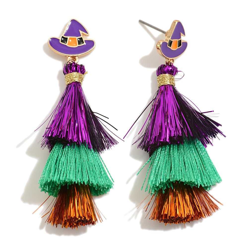 Halloween Drop Earring With Tassel Detail