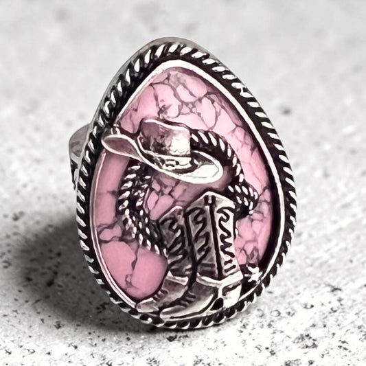 Western Style Stone Stretch Ring