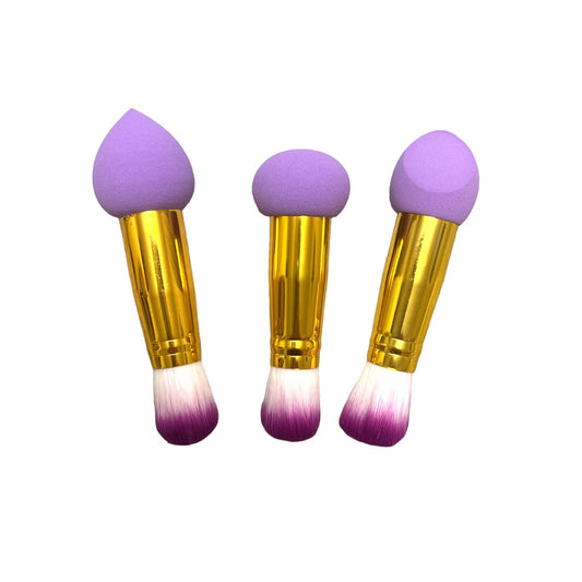 Makeup Sponge & Brush - Purple
