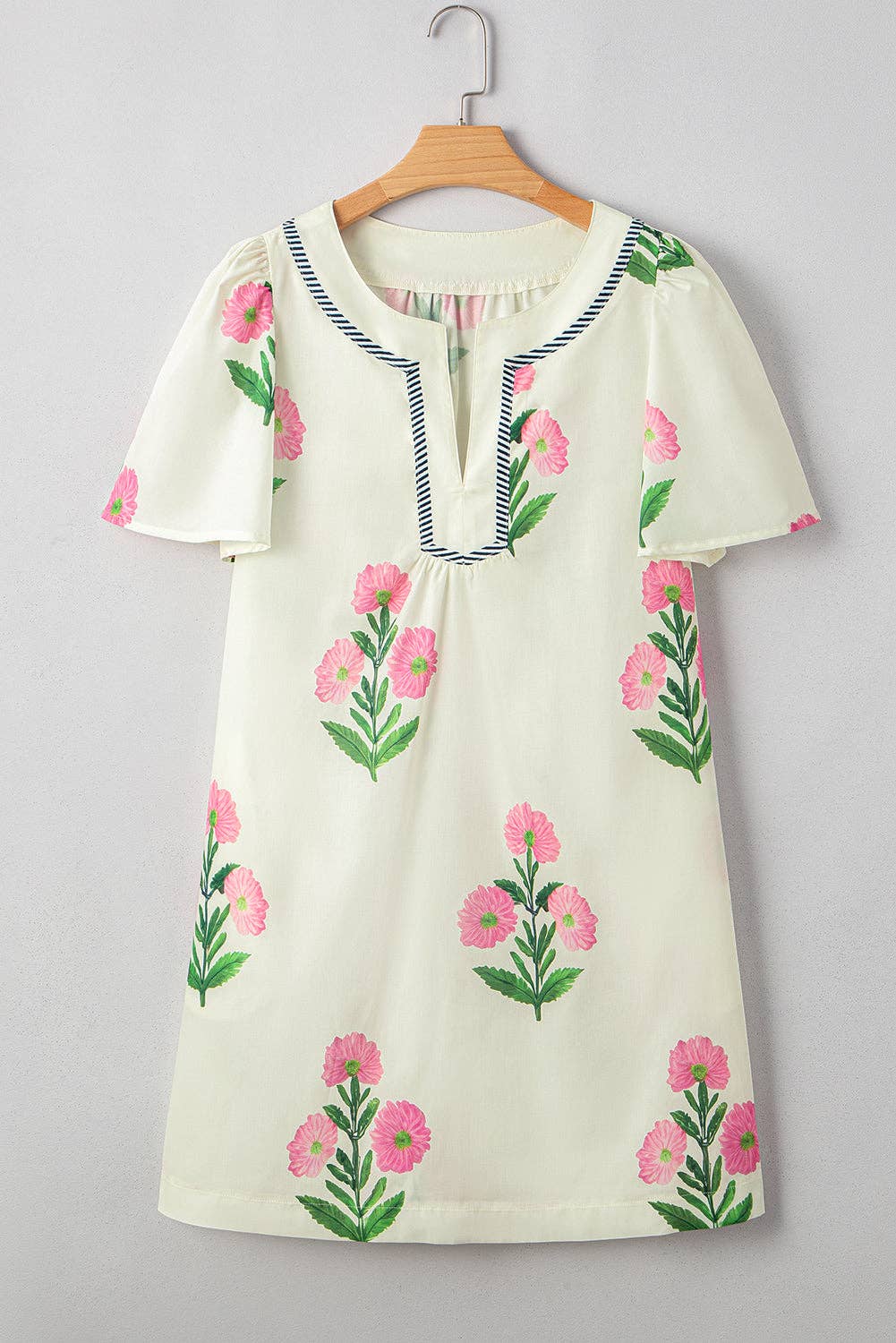 Floral Embroidered Mini Dress