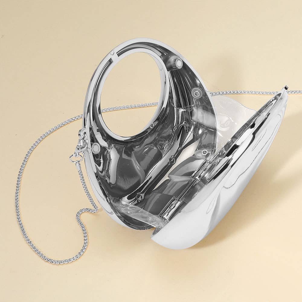 Modern Round Hardcase Mini Clutch