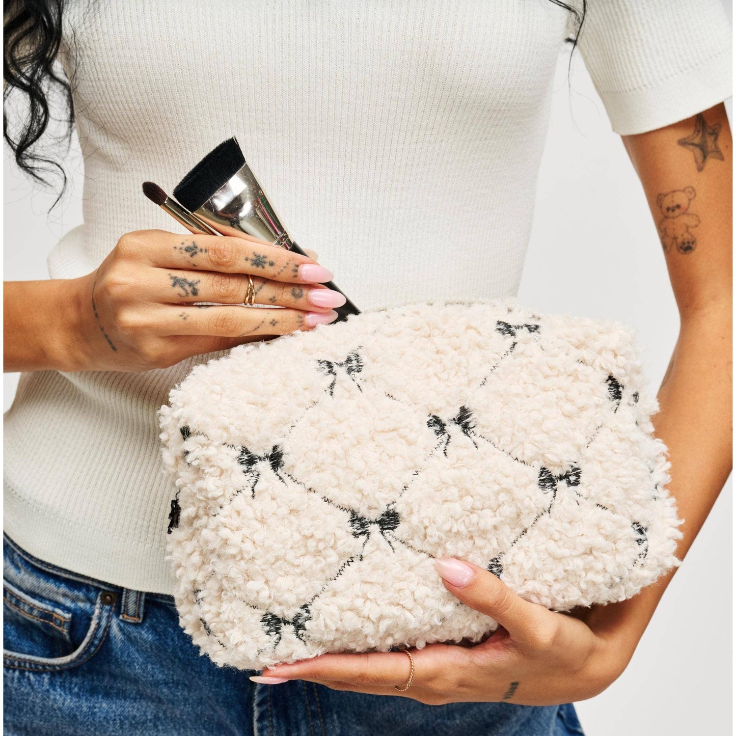 Bow Teddy Cosmetic Bag