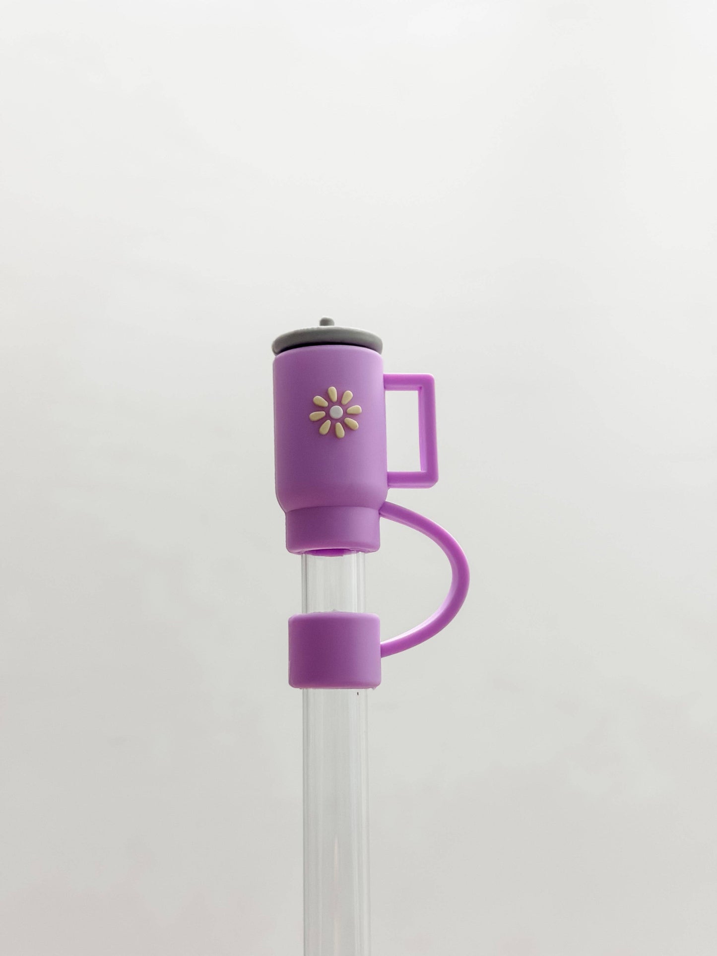 Straw Cover 10MM Purple Cup