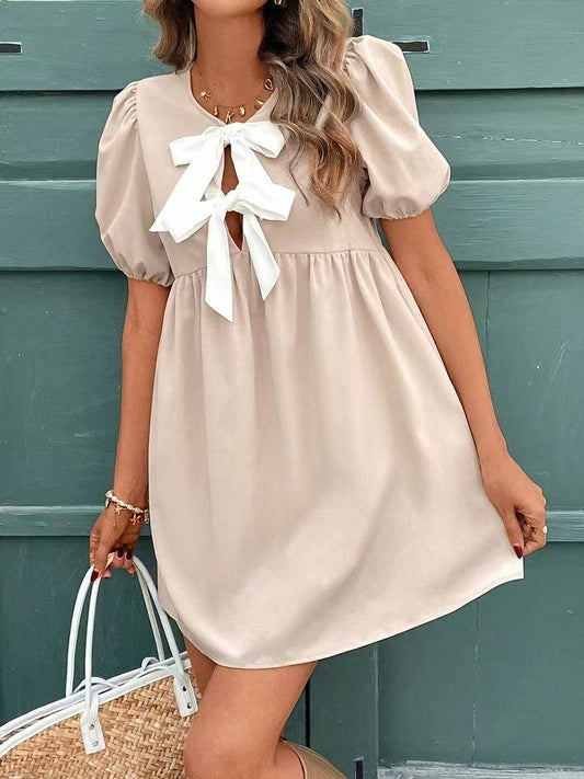 Tie Front Baby Doll Dress