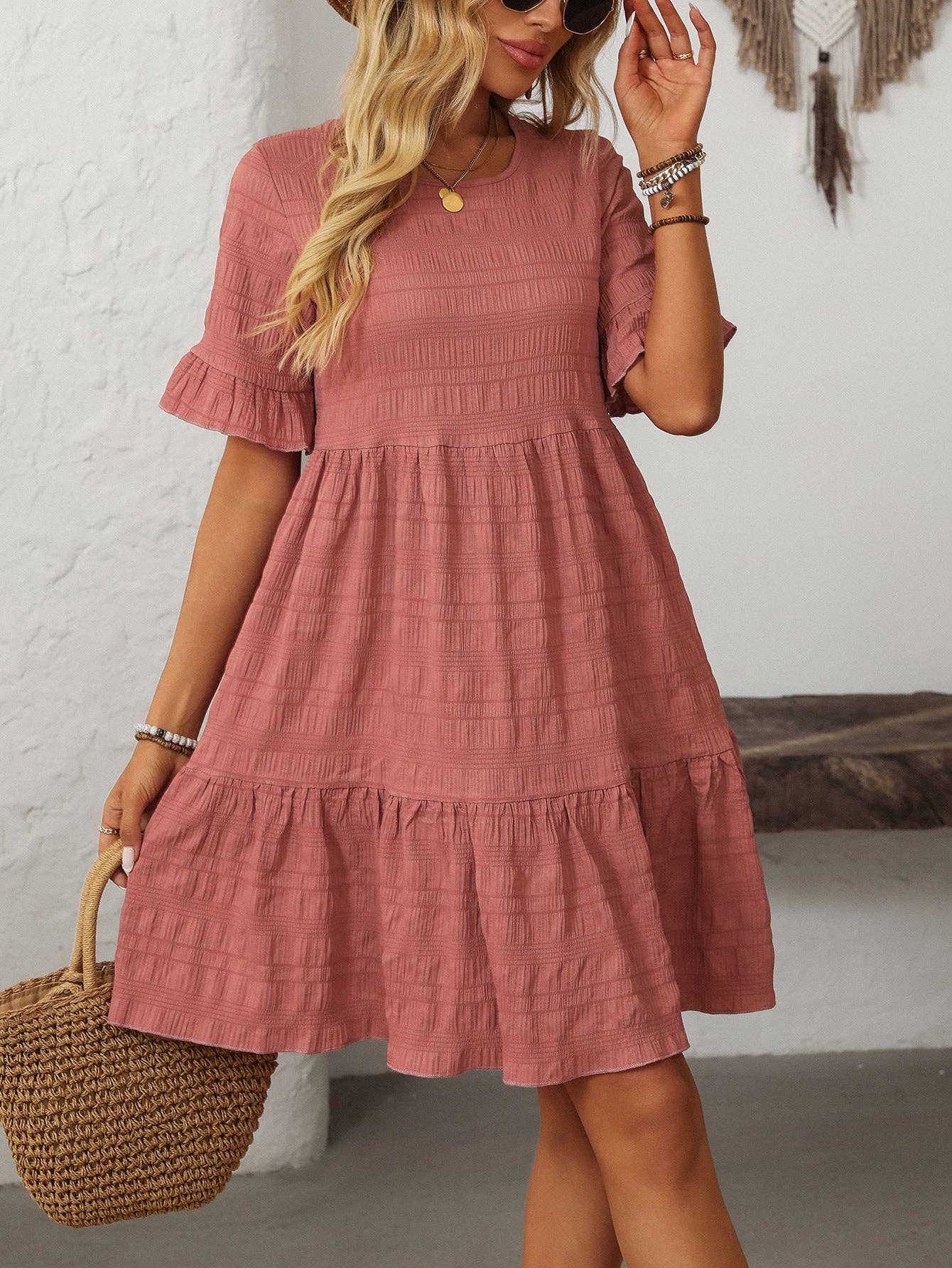 Loose Casual Short-Sleeve Dress