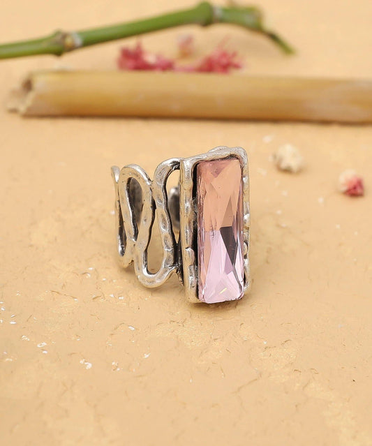 Pink Crystal Stone Ring