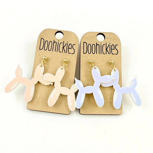 Balloon Dog Acrylic Dangle Birthday Earrings