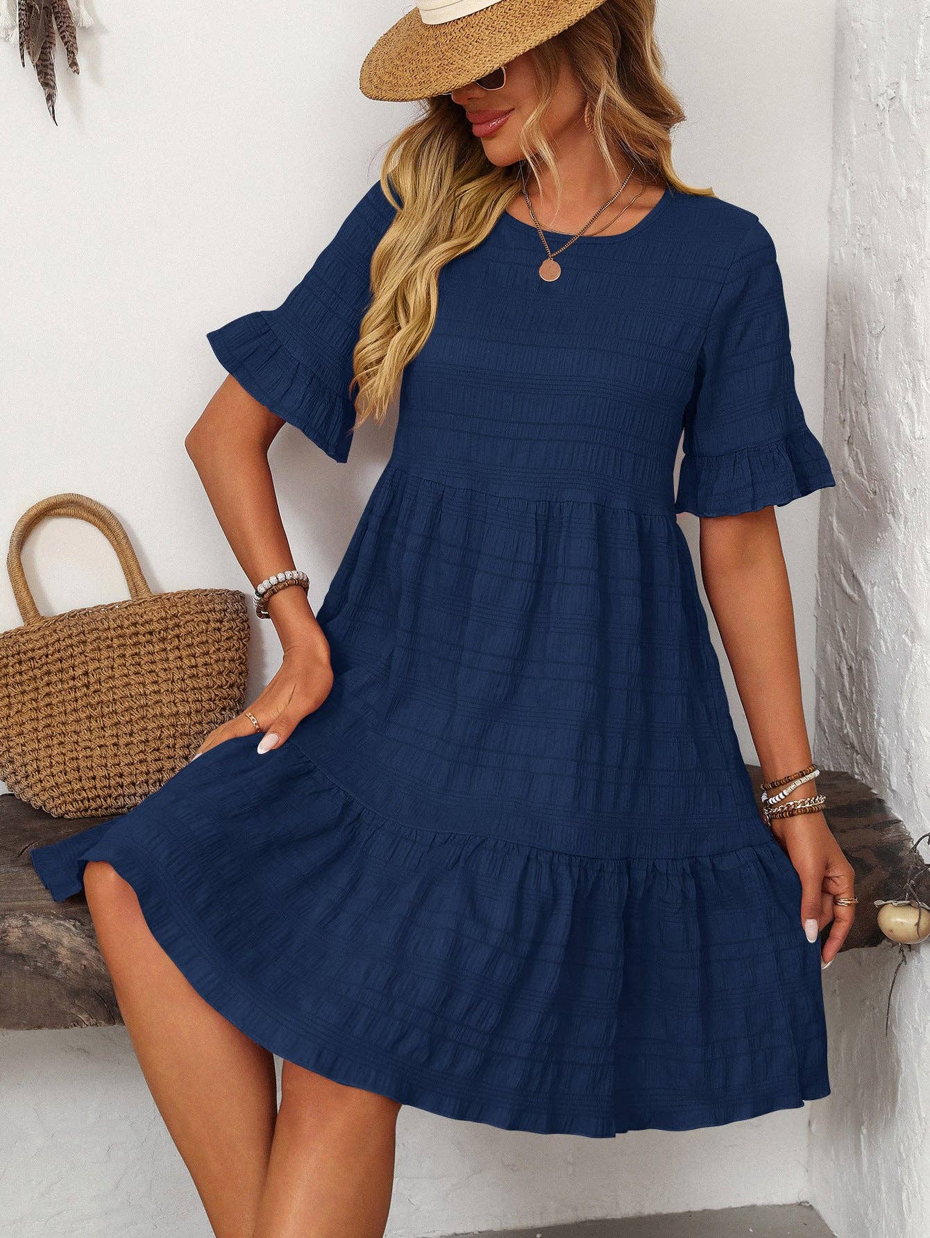 Loose Casual Short-Sleeve Dress