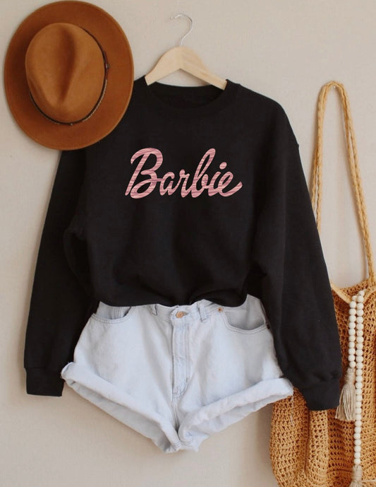 Barbie Themed Sweatshirt Black