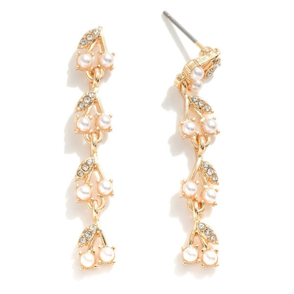 Waterfall Rhinestone Fruit Drop Earrings