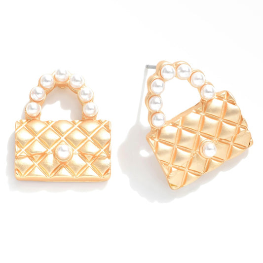 Quilted Stud Earrings