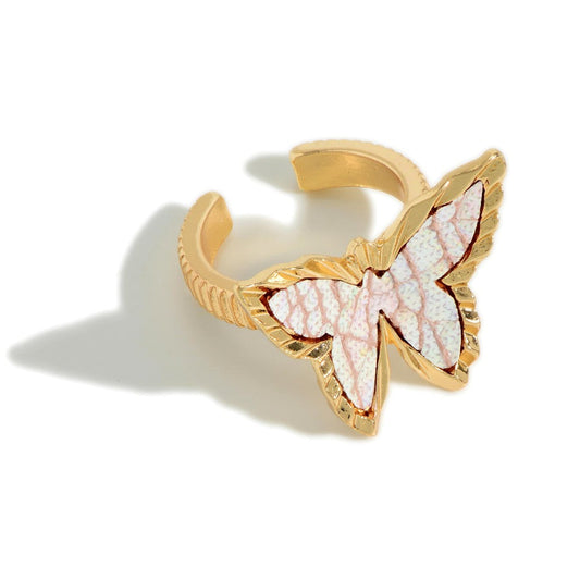 Iridescent Butterfly Ring