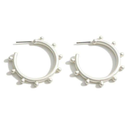 Hoop Earrings Featuring Beaded Accents