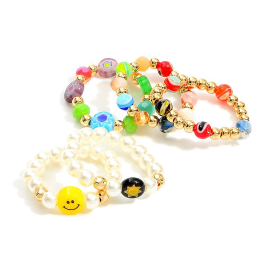 Beaded Stretchable Rings