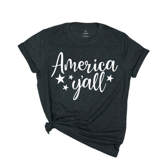 America y’all Graphic Tee Charcoal
