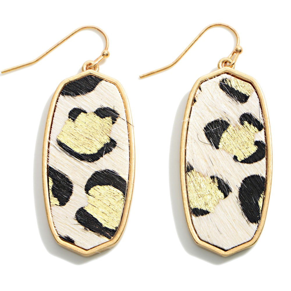 Animal Print Drop Earrings