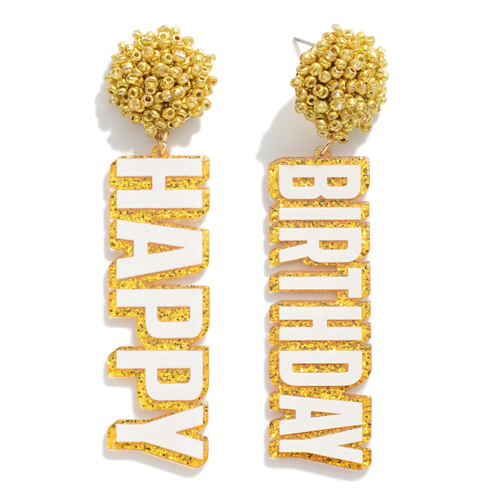 Confetti Happy Birthday Earrings