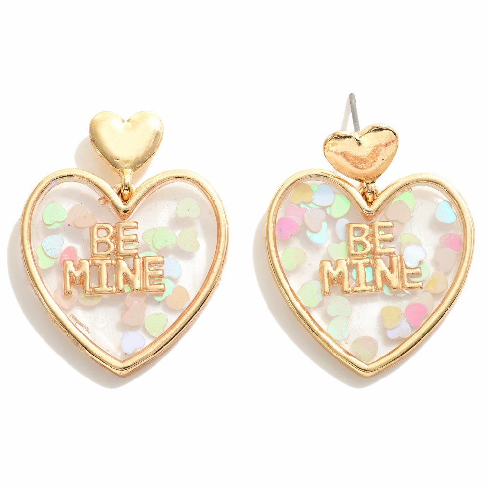 Heart Confetti “Be Mine” Earrings