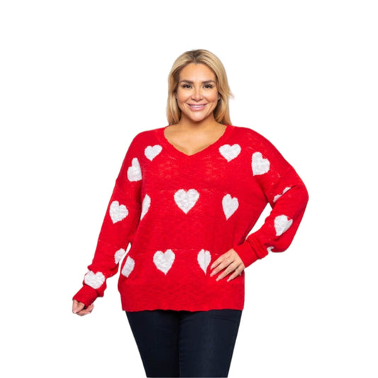 Plus Size Heart Sweater