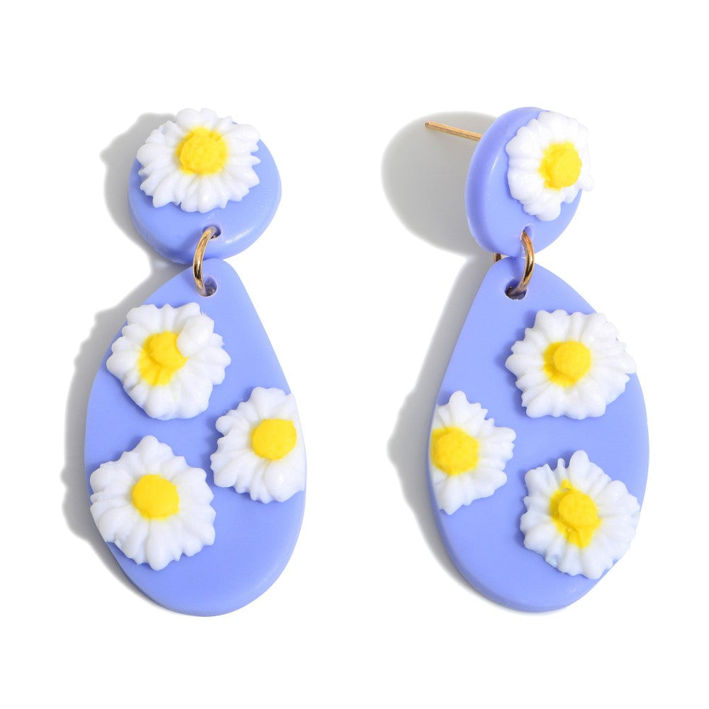 Flower Clay Polymer Earrings