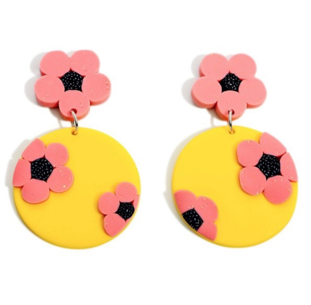 Clay Polymer Floral Earrings