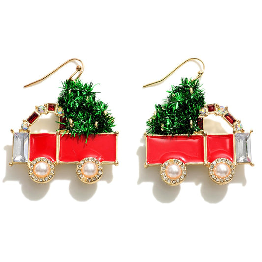 Enamel Christmas Tree Truck