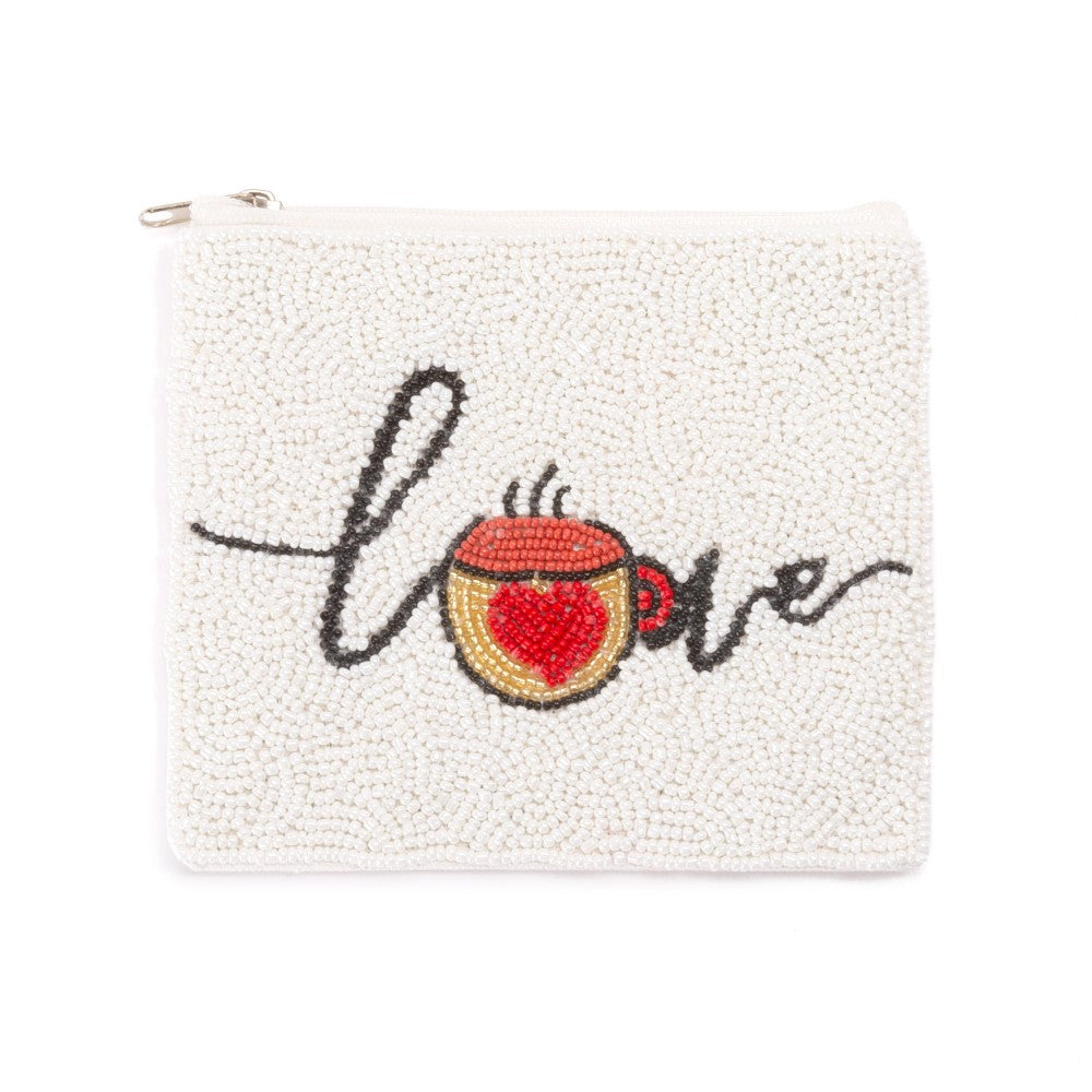 Love Beaded Pouch