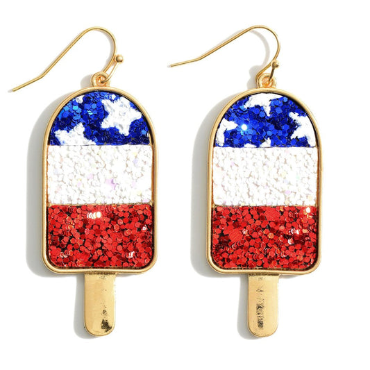 USA Themed Popsicle Earrings