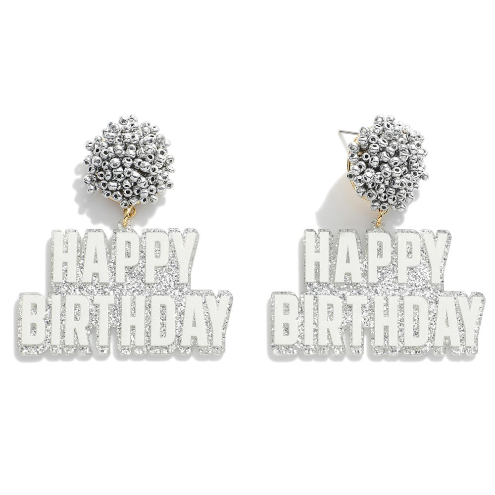 Happy hot sale birthday earrings