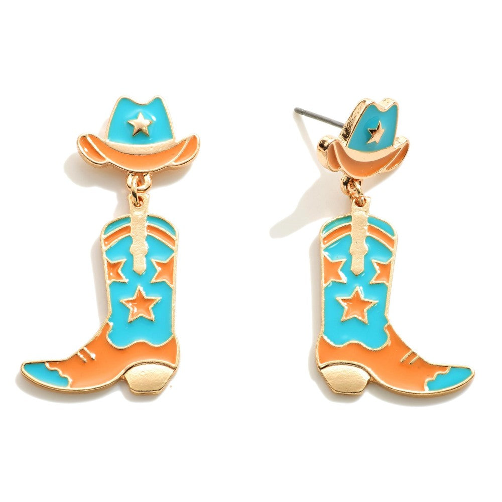 Cowboy Boots & Hat Earrings