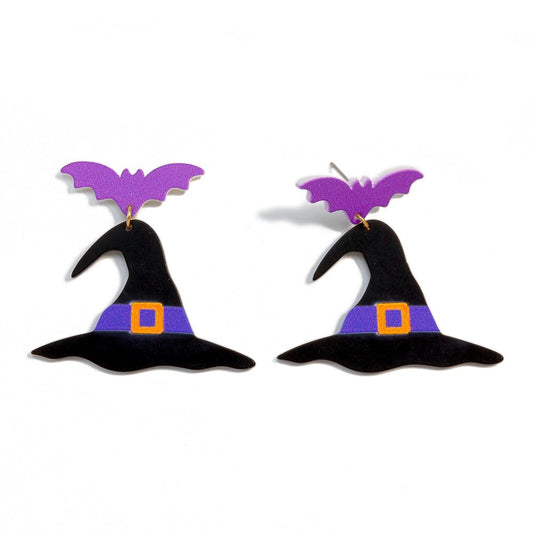 Bat & Witches Hat Earrings