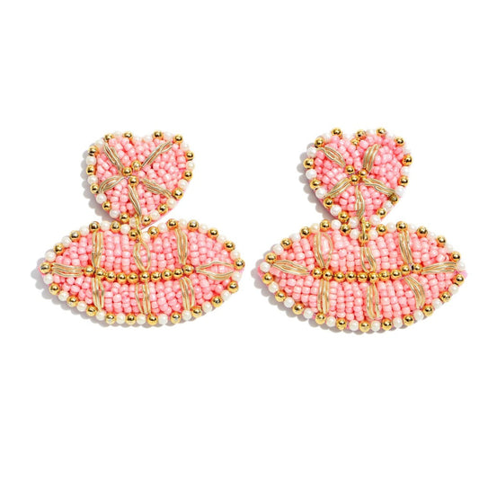 Beaded Lips Earrings