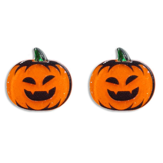 Jack-O-Lantern Stud Earrings