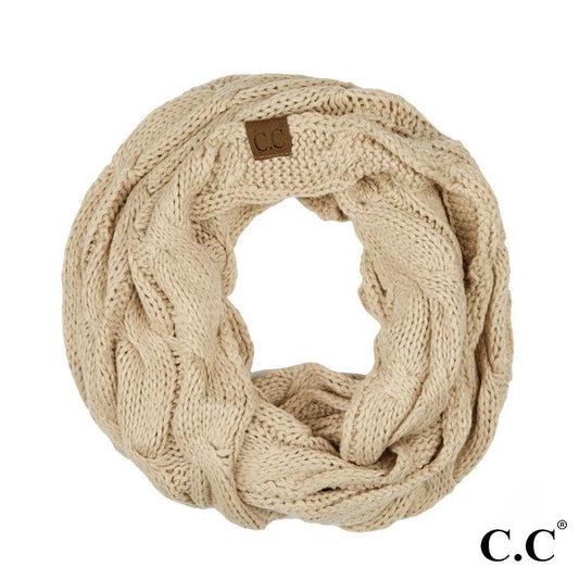 C.C Cable Knit Infinity Scarf