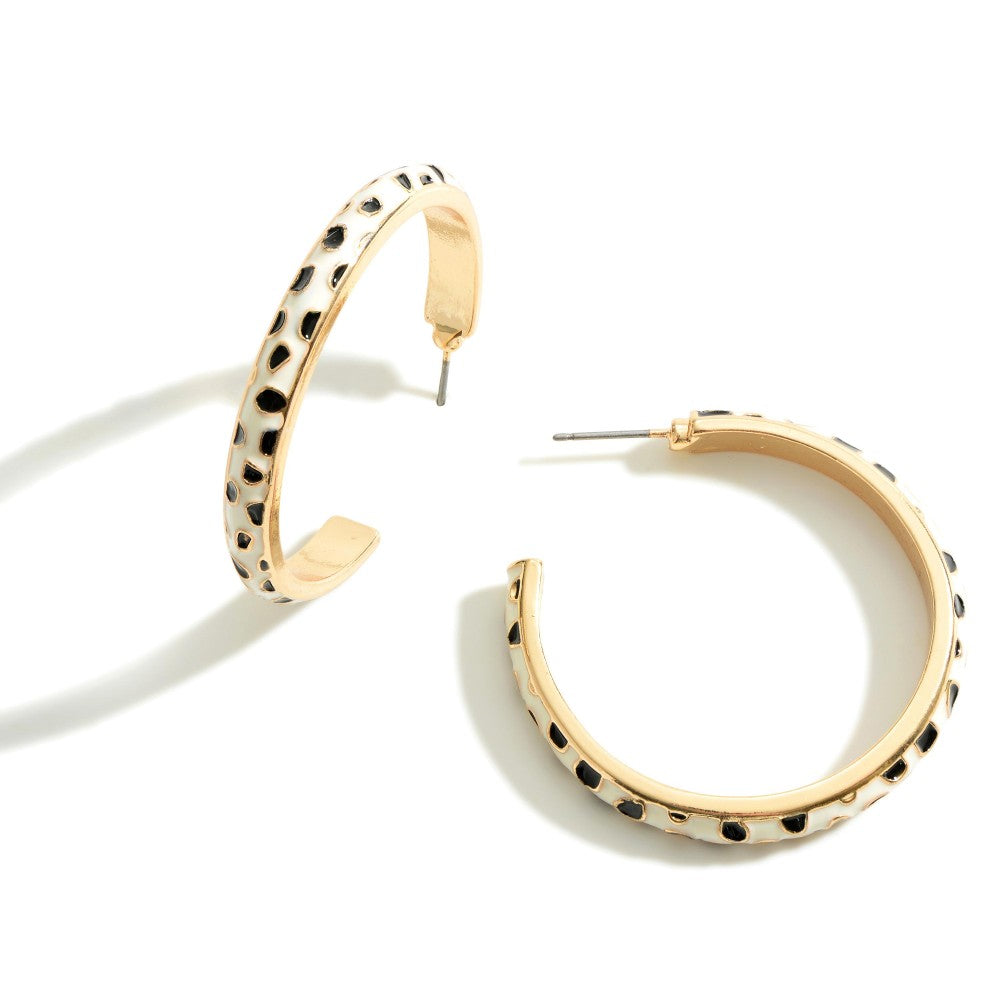 Cheetah Hoop Earrings