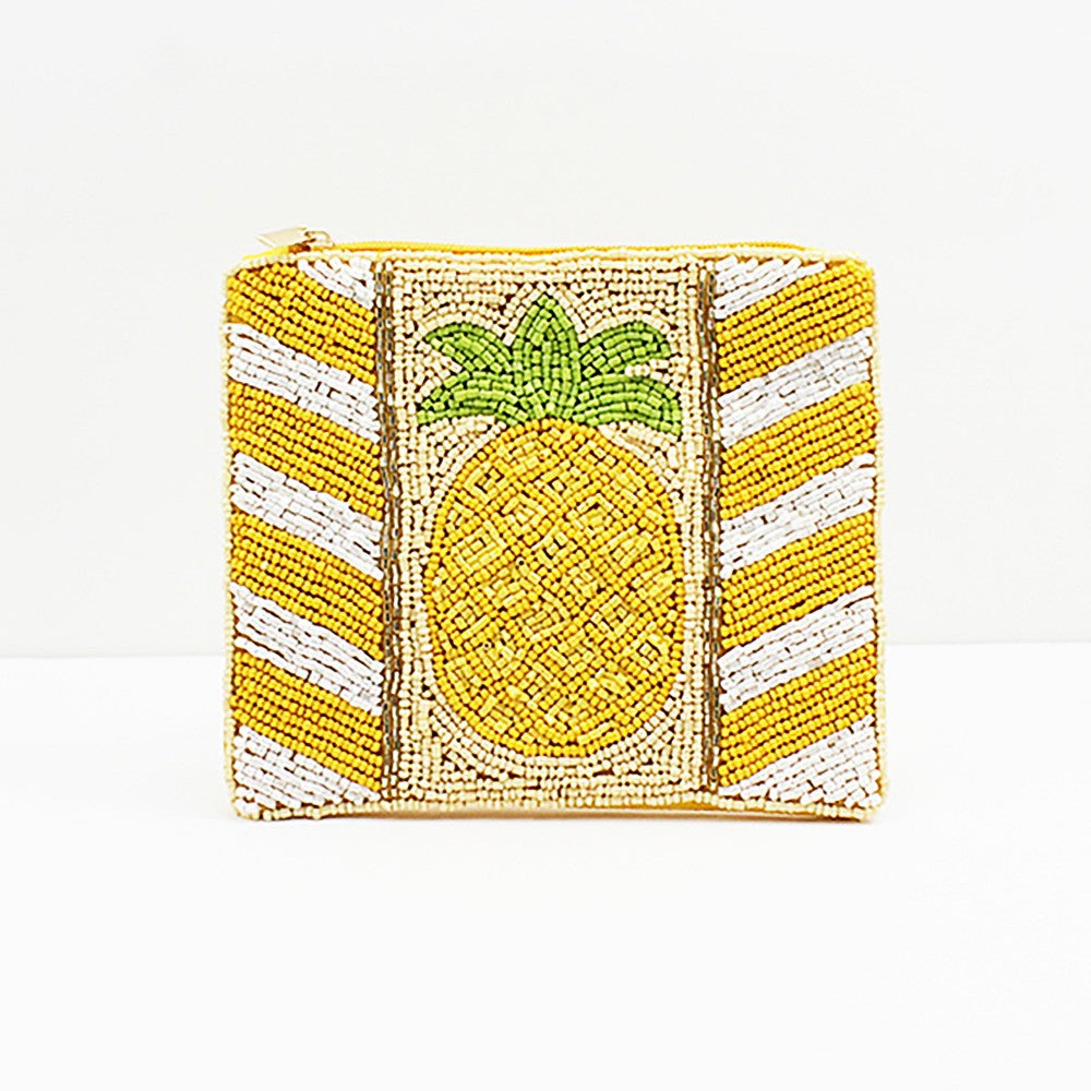 Beaded Pineapple Pouch