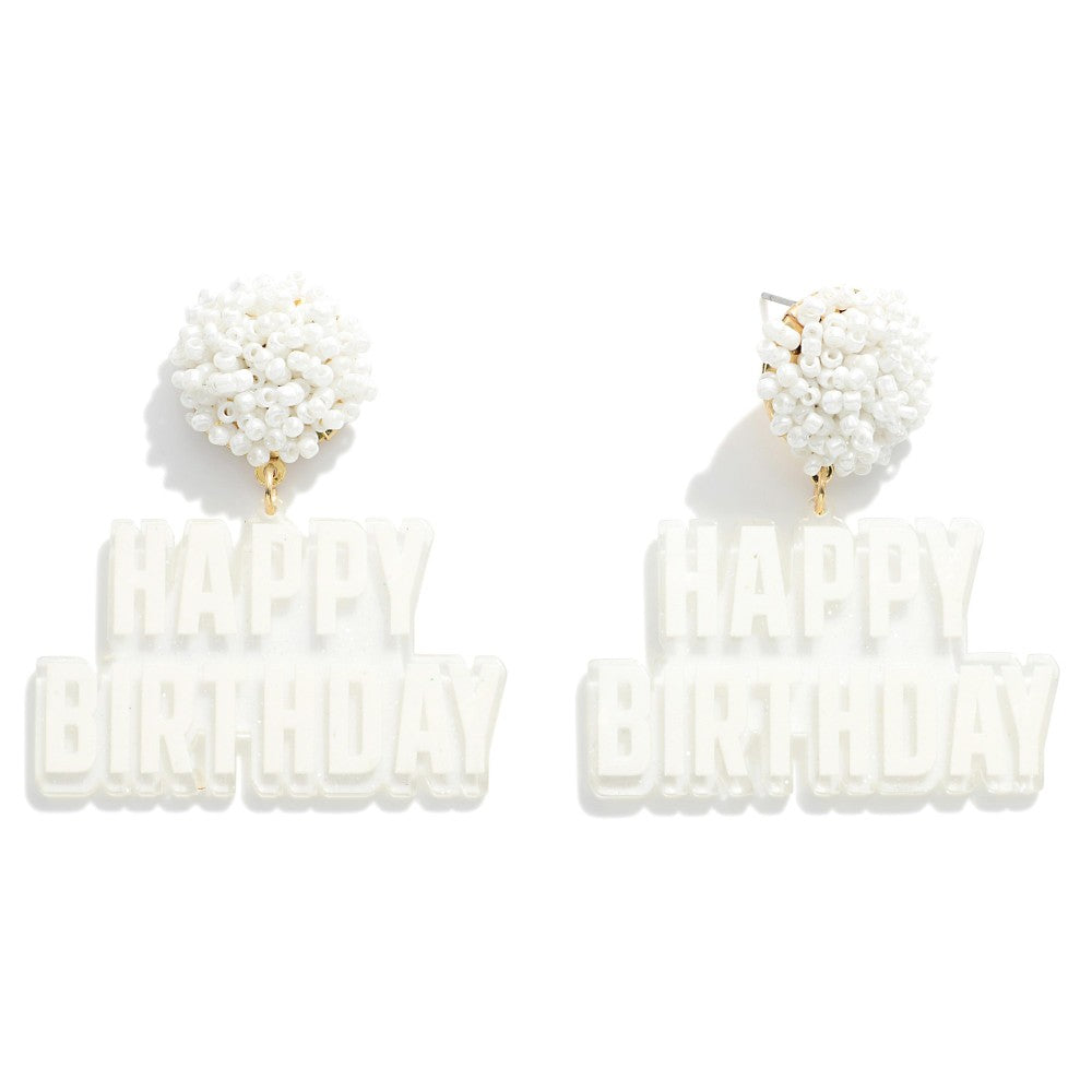 Confetti Happy Birthday Earrings