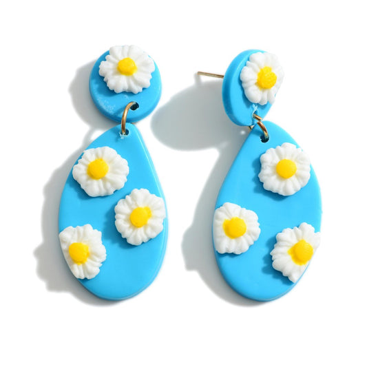 Flower Clay Polymer Earrings