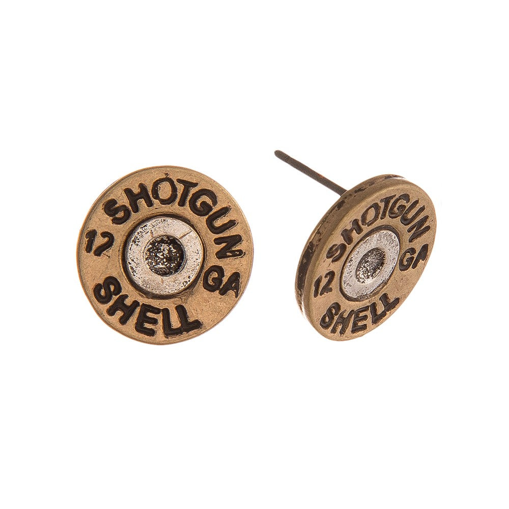 Shotgun Shell Stud Earrings